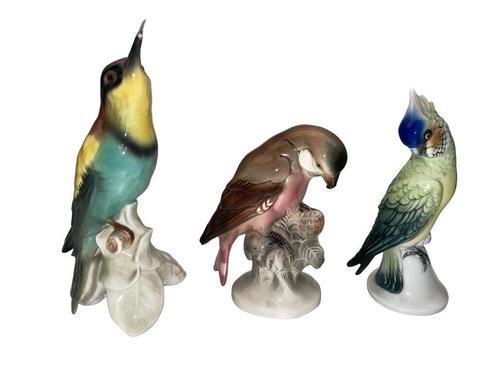 Lot de Trois Oiseaux en Porcelaine – À Restaurer, Antiquités & Art, Antiquités | Porcelaine, Enlèvement ou Envoi