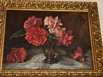 Adolphe Croes stilleven olieverf nature morte rozen in vaas, Antiek en Kunst, Ophalen