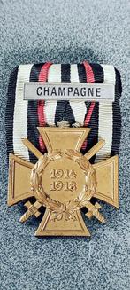 Duits Oudstrijder Hindenburgmedaille champagne gevechtsslag, Ophalen of Verzenden