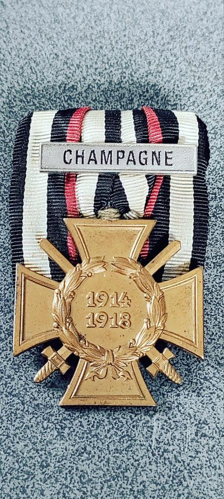 Duits Oudstrijder Hindenburgmedaille champagne gevechtsslag, Verzamelen, Militaria | Algemeen, Ophalen of Verzenden