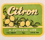 Citron A.Cuykens Lier Etiquette  Label 35, Verzenden, Zo goed als nieuw, Overige typen, Overige merken