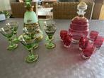 Booms glas karaffen set met telkens 6 glazen, Antiek en Kunst, Antiek | Glaswerk en Kristal, Ophalen