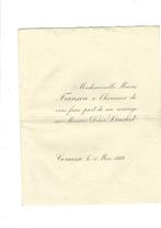 Faire part de mariage, Ophalen of Verzenden, Gebruikt