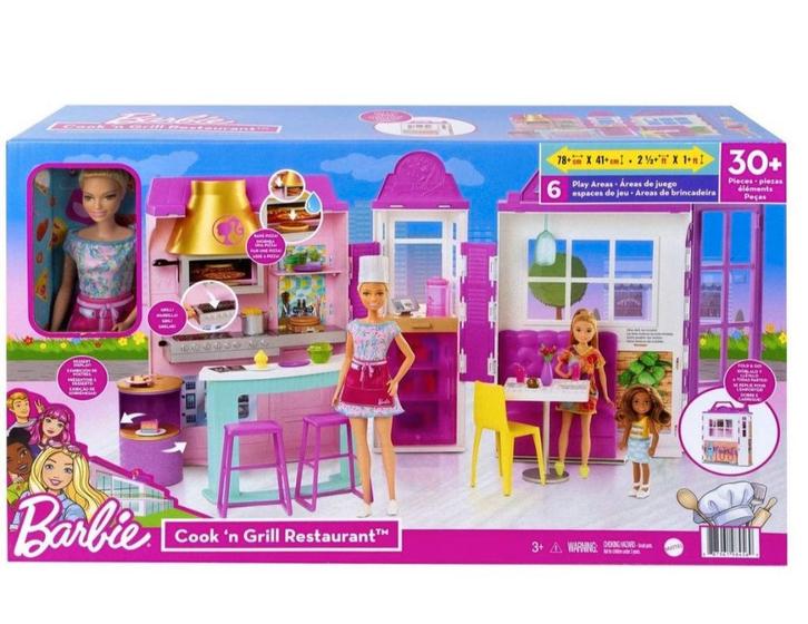 Barbie - Restaurantdoos, koken en grillen met pop, Enfants & Bébés, Jouets | Maisons de poupées, Neuf, Maison de poupées, Enlèvement