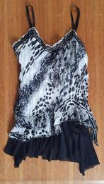 Topje wit/zwart/luipaardmotiefje XS-S, Ophalen, Overige kleuren, Zonder mouw, Maat 34 (XS) of kleiner