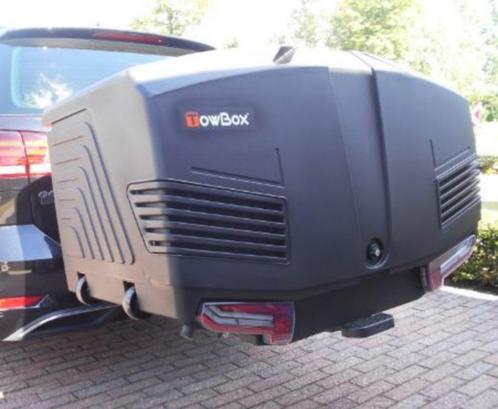 Trekhaak V3 zwarte bagagebox voor verhuur (montage op de tre, Auto diversen, Dakkoffers, Zo goed als nieuw, Ophalen of Verzenden