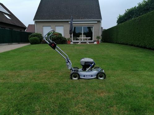 Grasmaaier GRIN BM46-82V met accu, Tuin en Terras, Grasmaaiers, Zo goed als nieuw, Accu-grasmaaier, 40 t/m 49 cm, Cirkelmaaier