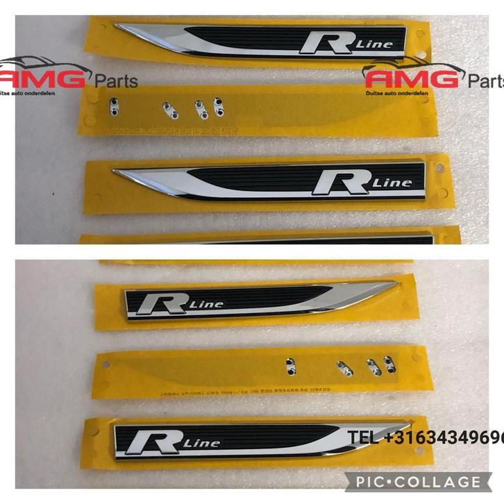 Vw Golf 6 7 R Line Logo Facelift Set Rechts en Links, Auto-onderdelen, Carrosserie, Volkswagen, Nieuw