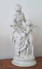 Sculpture Mathurin Moreau - Jeune Fille et Putti à la lectur, Antiek en Kunst, Kunst | Beelden en Houtsnijwerken, Ophalen