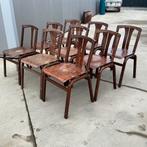 9 Houten stoelen, Enlèvement, Utilisé