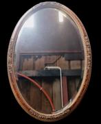 XXL grote ovale spiegel met bloemmotief., Antiek en Kunst, Ophalen