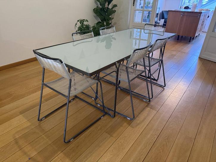 Vintage IKEA Dining set, Huis en Inrichting, Tafels | Eettafels, Zo goed als nieuw, 50 tot 100 cm, 150 tot 200 cm, Vijf personen of meer