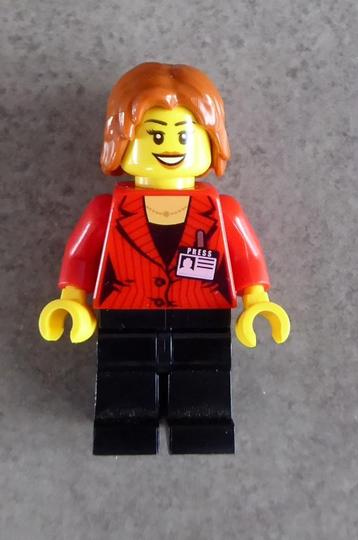 LEGO minifiguur "#city0510: Persvrouw - Verslaggever - 2014