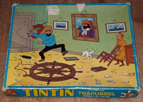Kuifje houten puzzel 1975 Kärnan Hergé Tintin puzzle en bois, Verzamelen, Stripfiguren, Gebruikt, Boek of Spel, Kuifje, Ophalen of Verzenden