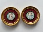 2 Hangeschilderde Miniaturen, Ophalen of Verzenden, Gelezen, Schilder- en Tekenkunst