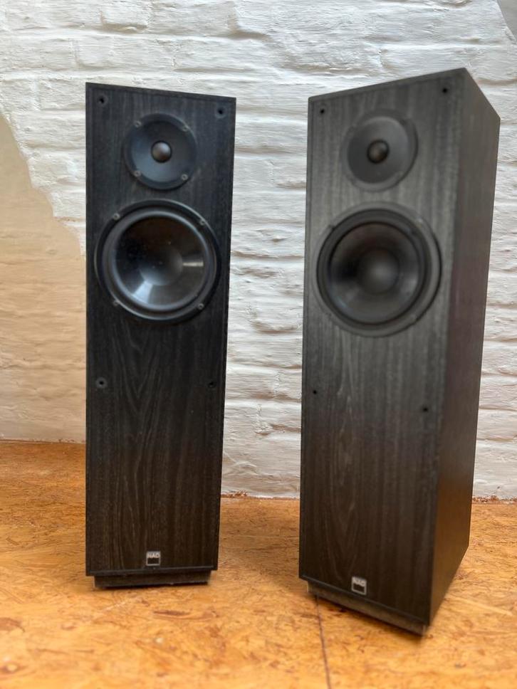NAD 804 speakers aangekocht in 1993, Audio, Tv en Foto, Luidsprekerboxen, Gebruikt, Front, Rear of Stereo speakers, 60 tot 120 watt