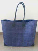 RUIME STEVIGE RIETEN WINKEL-STRANDTAS/SHOPPER DONKERBLAUW, Bijoux, Sacs & Beauté, Sacs | Sacs Femme, Enlèvement ou Envoi, Comme neuf