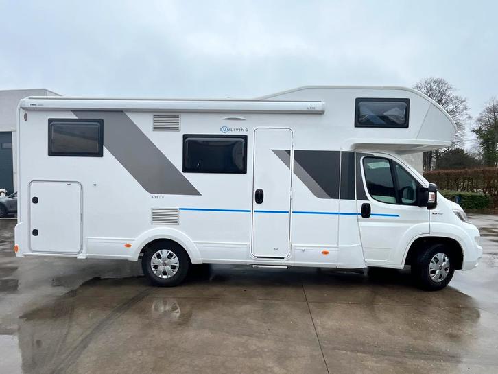 Sun living a75 DP in absolute nieuwstaat, Caravanes & Camping, Camping-cars, Particulier, jusqu'à 6, Alcôve, Sun Living, Fiat