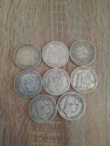 Mix 5 francs français en argent, Enlèvement ou Envoi, France, Argent