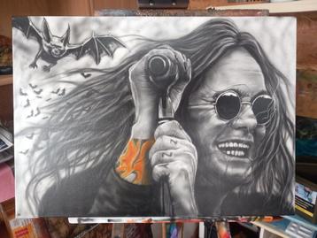Ozzy osbourne op canvasdoek  beschikbaar voor biedingen