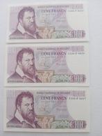 3 x100 BEF LOMBARD UNC EN MET OPEENVOLGENDE NUMMERS, Postzegels en Munten, Bankbiljetten | België, Ophalen of Verzenden, Setje