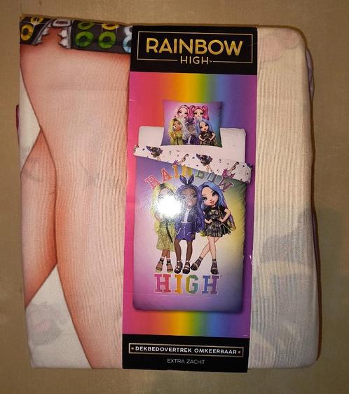 Zacht 1persoons dekbedovertrek Rainbow High (nieuw), Kinderen en Baby's, Kinderkamer | Beddengoed, Nieuw, Dekbedovertrek, Overige kleuren
