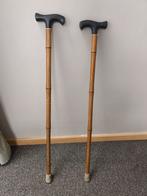 2 Cannes de marche bois poignée ergonomique, Enlèvement