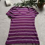 Tommy Hilfiger Women's Purple and White T-shirt Size: L, Tommy hilfiger, Paars, Maat 42/44 (L), Ophalen of Verzenden