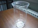 windlicht of vaas of kaarsenhouder x 2, Overige kleuren, Ophalen of Verzenden, Minder dan 50 cm, Glas