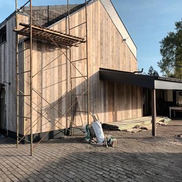 schutting  of muurbekleding op maat uit echt steigerhout  beschikbaar voor biedingen