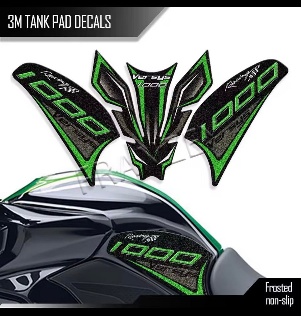 Kawasaki Versys 1000 Tankpad & Zijpaneel Stickerset stickers, Motoren, Tuning en Styling, Ophalen of Verzenden
