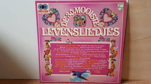 DE 30 MOOISTE LEVENSLIEDJES - VERZAMEL DUBBEL LP, CD & DVD, Vinyles | Néerlandophone, Comme neuf, Chanson réaliste ou Smartlap