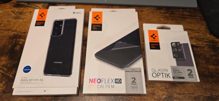 Samsung S21 ultra cover en screenprotector, Computers en Software, Tablet-hoezen, Nieuw, Screenprotector, Ophalen of Verzenden