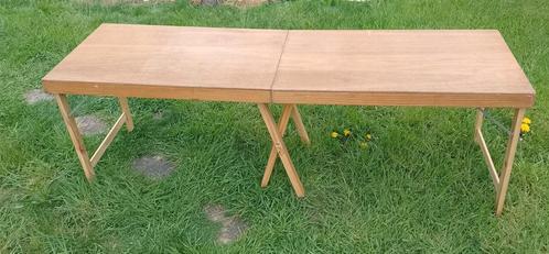 Multifunctionele, stevige, opvouwbare houten tafel, Huis en Inrichting, Tafels | Sidetables, Zo goed als nieuw, Ophalen