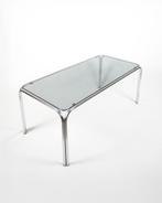Vintage West Germany Fumé Salontafel 60s, Minder dan 50 cm, Gebruikt, 50 tot 100 cm, Glas