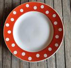 vintage boch bord met de rode bolletjes, Antiek en Kunst, Ophalen