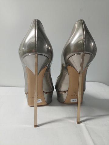 306C* Casadei Blade - sexy shoes high heels silver (39)