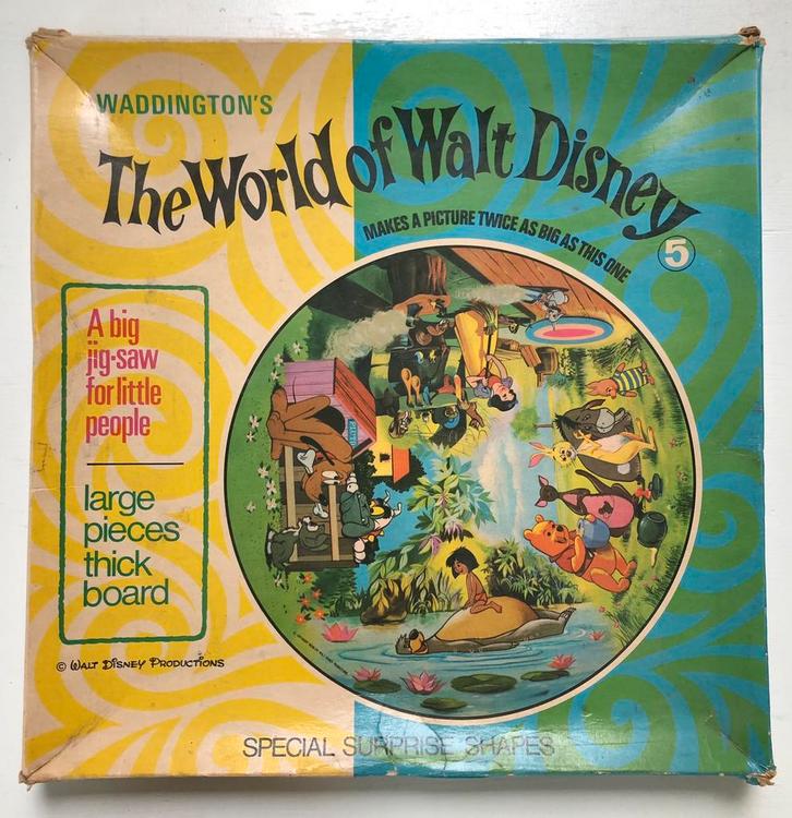 vintage puzzel The World of Walt DIsney Waddington’s, Verzamelen, Disney, Gebruikt, Overige typen, Ophalen of Verzenden