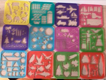Tupperware Tuppertoys 12 tekensjablonen beschikbaar voor biedingen