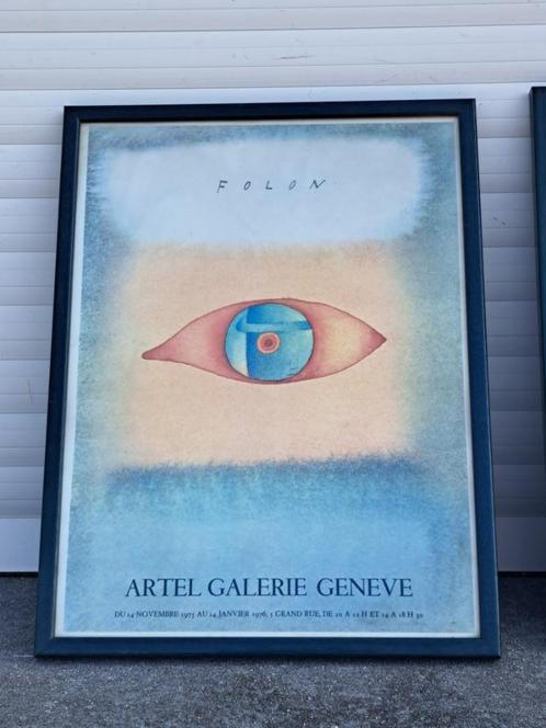Lithographie artel galerie de jean michel folon, Antiek en Kunst, Kunst | Litho's en Zeefdrukken, Ophalen of Verzenden