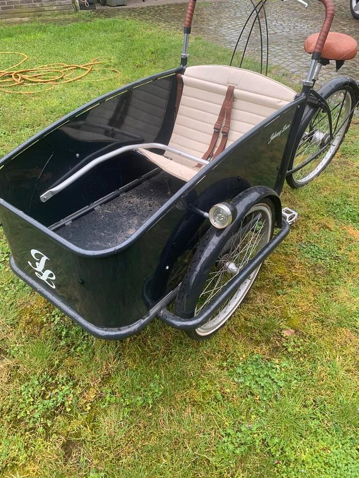 Johnny Loco bakfiets, Fietsen en Brommers, Fietsen | Bakfietsen, Gebruikt, Johnny Loco, 2 kinderen, Elektrisch, Huif, Ophalen