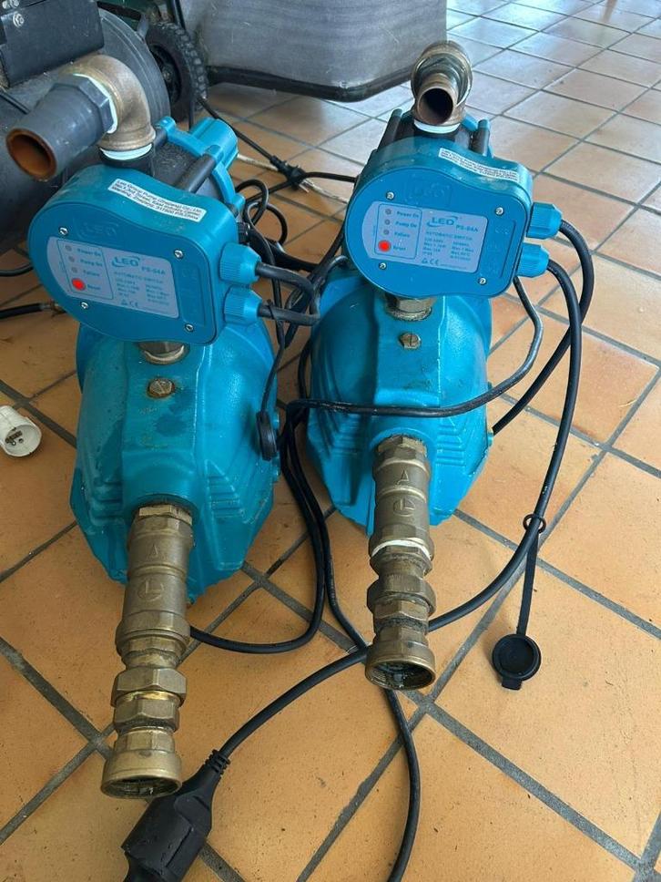 2 LEO AJm-110 PC Jet pompen met Presscontrol – als nieuw, Tuin en Terras, Waterpompen, Zo goed als nieuw, Elektrisch, Bronpomp