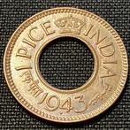 Inde - 1 Pice 1943 - KM 533 - AU+ - 80, Timbres & Monnaies, Monnaies | Asie, Asie centrale, Enlèvement ou Envoi, Monnaie en vrac