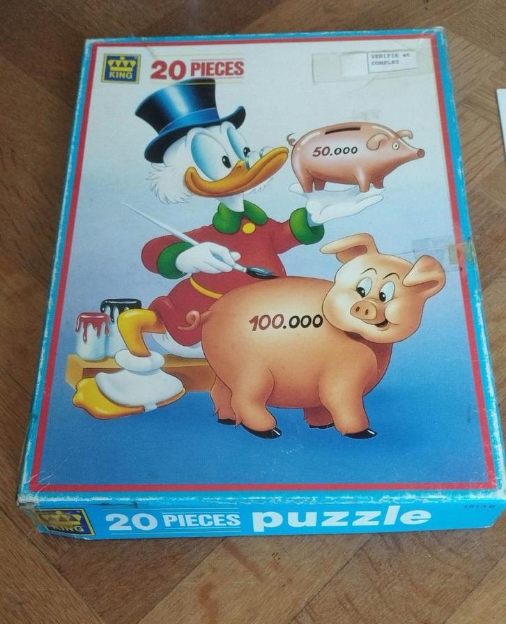 KING puzzel van 20 stukjes - Walt Disney, Kinderen en Baby's, Speelgoed | Kinderpuzzels, Gebruikt, 2 tot 4 jaar, 10 tot 50 stukjes