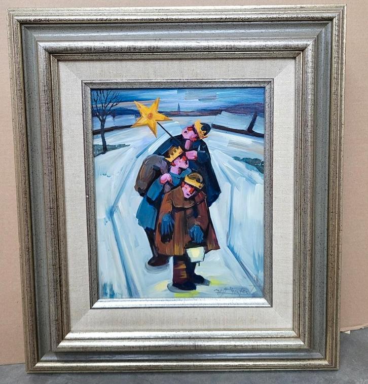 Nest MARTENS, Driekoningen, Antiek en Kunst, Kunst | Schilderijen | Klassiek, Ophalen of Verzenden