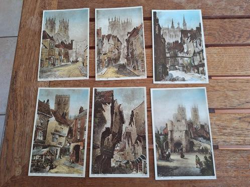 Lot van 6 postkaarten met schilderijen York., Verzamelen, Postkaarten | Buitenland, Ongelopen, Engeland, 1980 tot heden, Ophalen of Verzenden