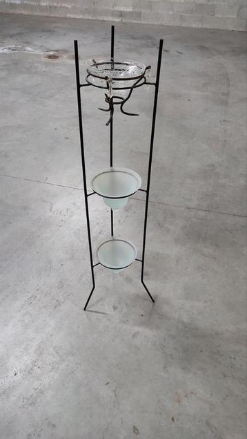 Support avec 3 vases en verre, Enlèvement, Comme neuf