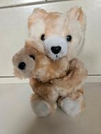 Knuffel dier moeder en kind beige beer, Enlèvement, Neuf, Ours