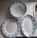 Assiette + plat + bol vintage  Boch - décor DUX bleu vif, Antiquités & Art, Enlèvement