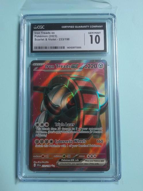 233 Iron Treads ex - Scarlet & Violet - Pokémon, Hobby en Vrije tijd, Verzamelkaartspellen | Pokémon, Nieuw, Losse kaart, Foil